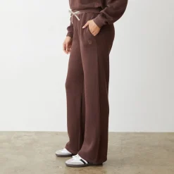 MONROW Teddy Fleece Straight Leg Sweat DARKOAK Fashion